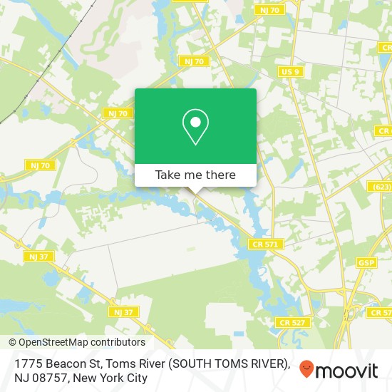 1775 Beacon St, Toms River (SOUTH TOMS RIVER), NJ 08757 map