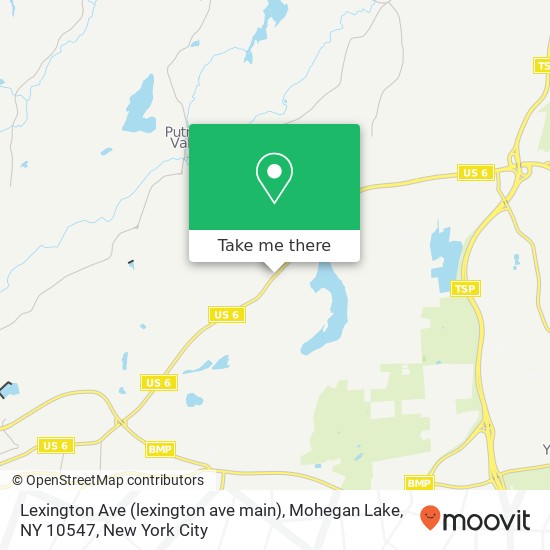 Mapa de Lexington Ave (lexington ave main), Mohegan Lake, NY 10547