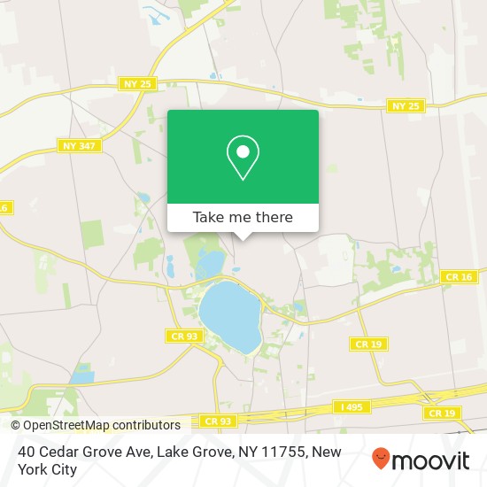Mapa de 40 Cedar Grove Ave, Lake Grove, NY 11755