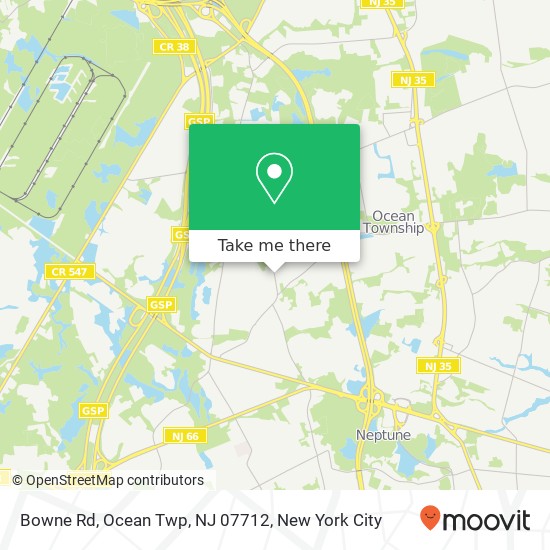 Bowne Rd, Ocean Twp, NJ 07712 map