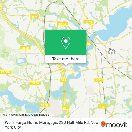 Wells Fargo Home Mortgage, 230 Half Mile Rd map