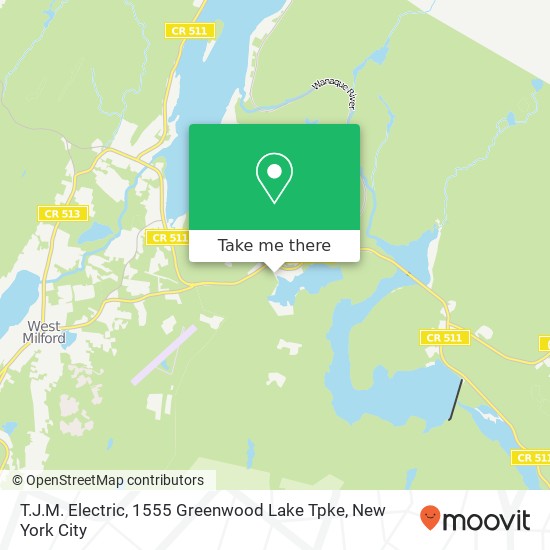 T.J.M. Electric, 1555 Greenwood Lake Tpke map