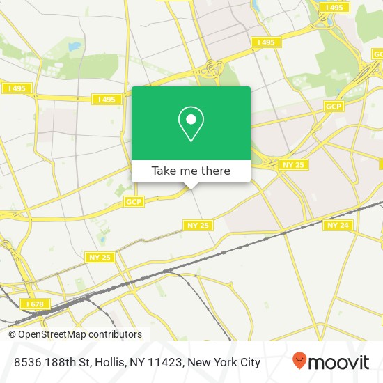 8536 188th St, Hollis, NY 11423 map