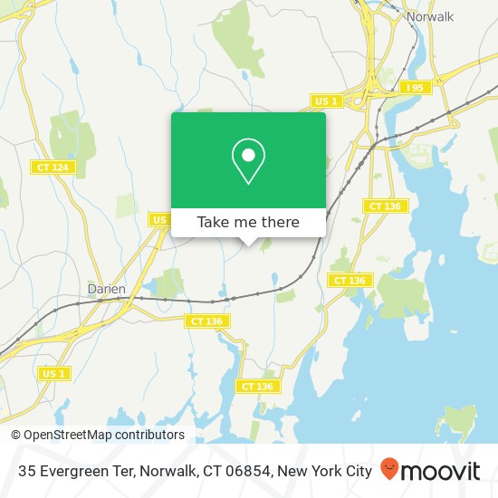 Mapa de 35 Evergreen Ter, Norwalk, CT 06854