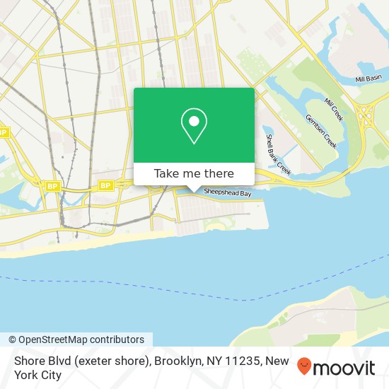 Mapa de Shore Blvd (exeter shore), Brooklyn, NY 11235