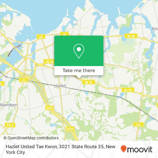 Mapa de Hazlet United Tae Kwon, 3021 State Route 35