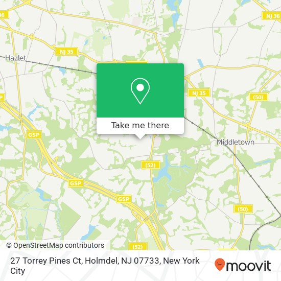 27 Torrey Pines Ct, Holmdel, NJ 07733 map