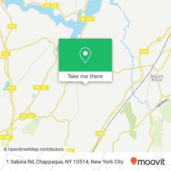 Mapa de 1 Sabina Rd, Chappaqua, NY 10514