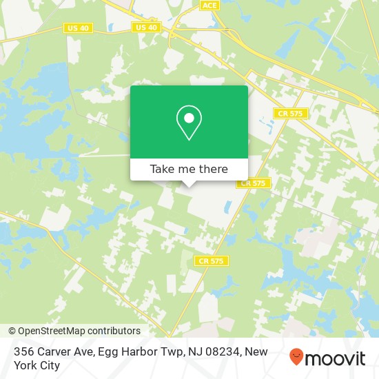 356 Carver Ave, Egg Harbor Twp, NJ 08234 map