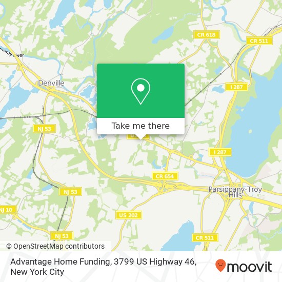 Mapa de Advantage Home Funding, 3799 US Highway 46