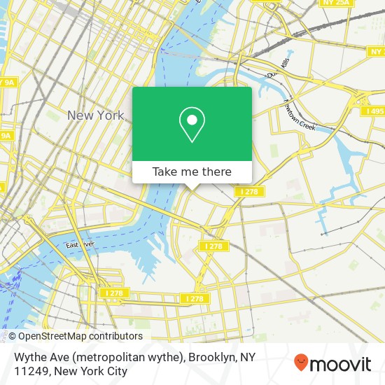 Mapa de Wythe Ave (metropolitan wythe), Brooklyn, NY 11249