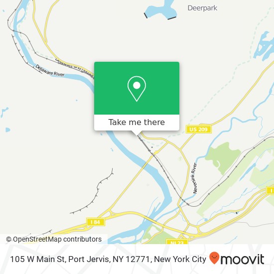 Mapa de 105 W Main St, Port Jervis, NY 12771