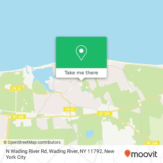 Mapa de N Wading River Rd, Wading River, NY 11792