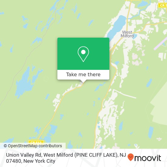 Mapa de Union Valley Rd, West Milford (PINE CLIFF LAKE), NJ 07480