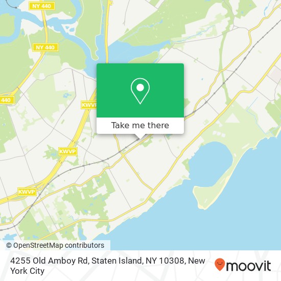 Mapa de 4255 Old Amboy Rd, Staten Island, NY 10308