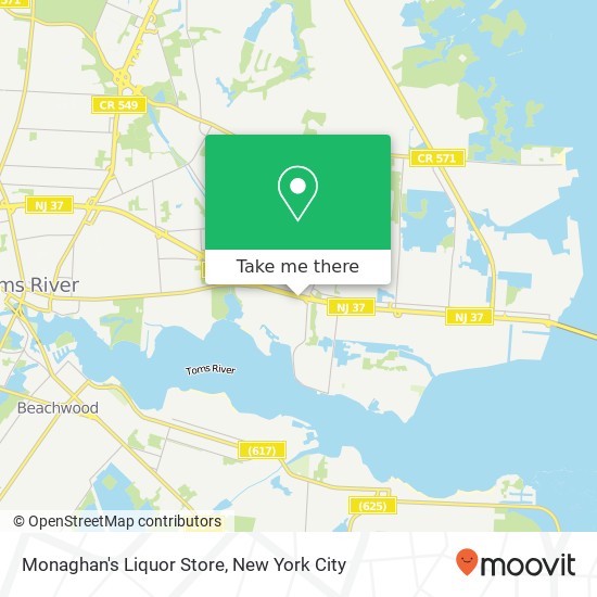 Mapa de Monaghan's Liquor Store