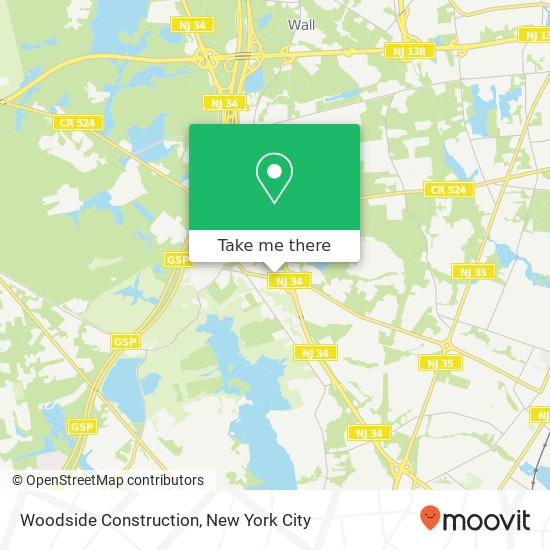 Woodside Construction map