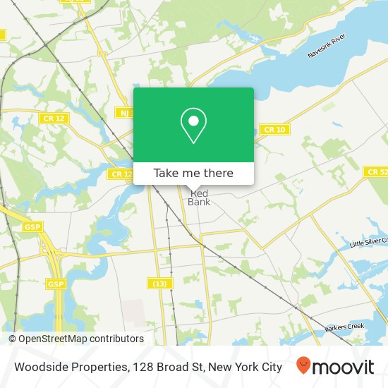 Woodside Properties, 128 Broad St map