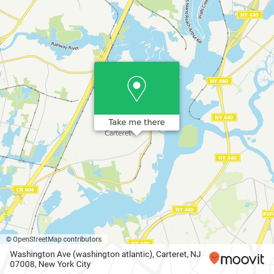 Washington Ave (washington atlantic), Carteret, NJ 07008 map