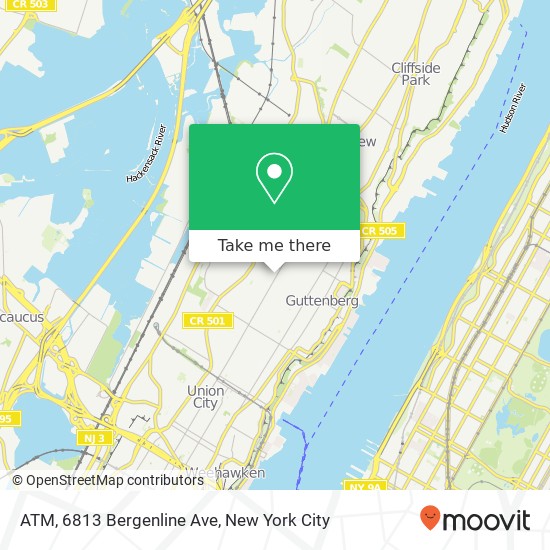 ATM, 6813 Bergenline Ave map