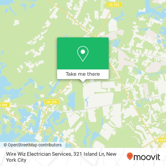 Mapa de Wire Wiz Electrician Services, 321 Island Ln