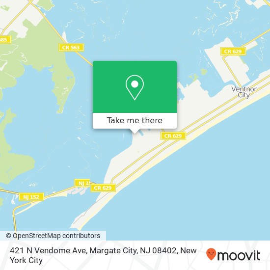 421 N Vendome Ave, Margate City, NJ 08402 map