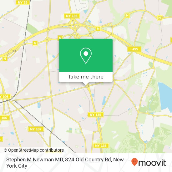 Stephen M Newman MD, 824 Old Country Rd map