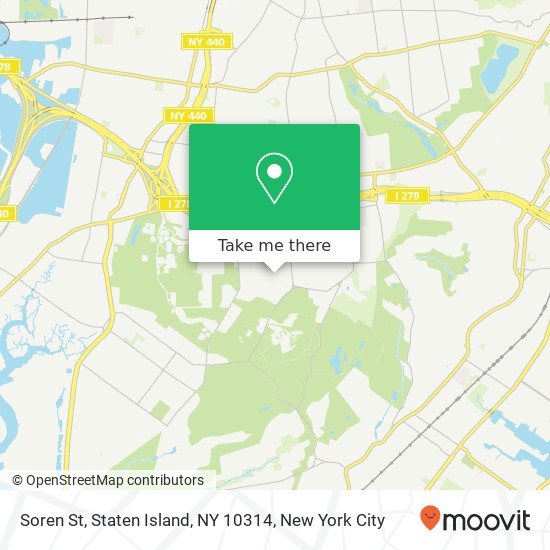 Mapa de Soren St, Staten Island, NY 10314