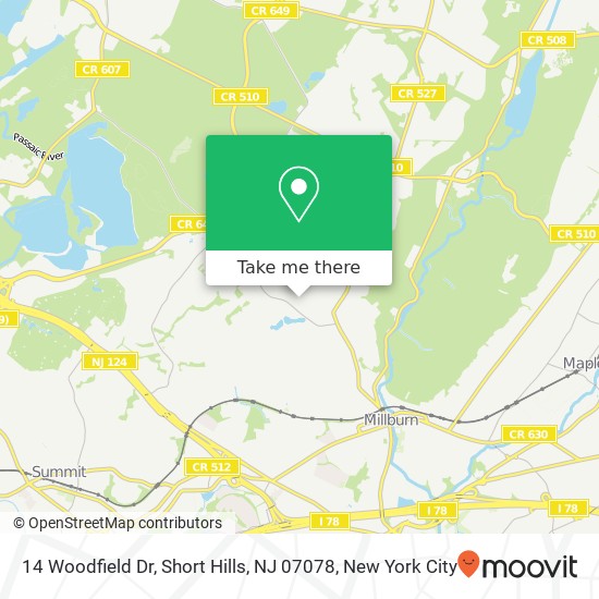 14 Woodfield Dr, Short Hills, NJ 07078 map