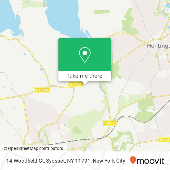 Mapa de 14 Woodfield Ct, Syosset, NY 11791