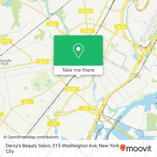 Dersy's Beauty Salon, 315 Washington Ave map