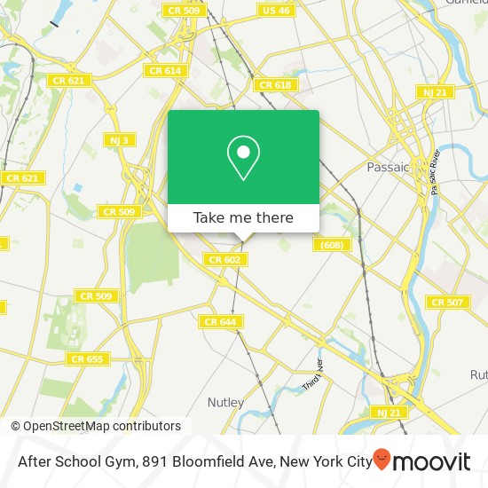 Mapa de After School Gym, 891 Bloomfield Ave