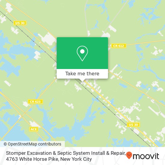 Mapa de Stomper Excavation & Septic System Install & Repair, 4763 White Horse Pike