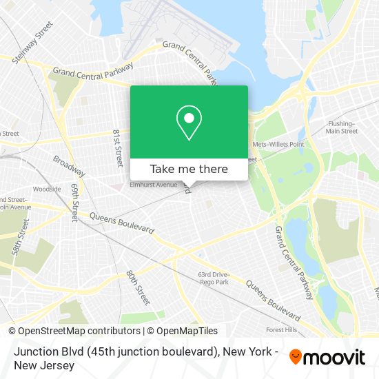 Junction Blvd (45th junction boulevard) map