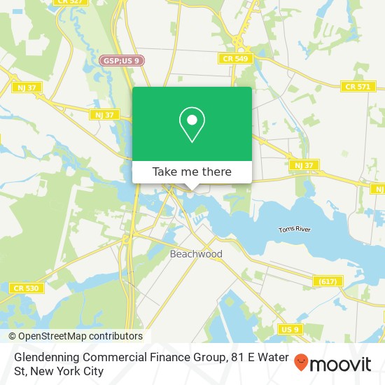 Mapa de Glendenning Commercial Finance Group, 81 E Water St
