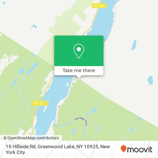 Mapa de 10 Hillside Rd, Greenwood Lake, NY 10925