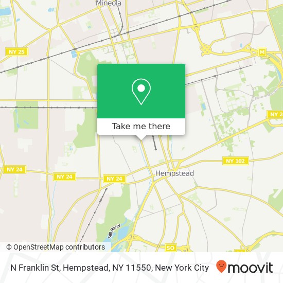 Mapa de N Franklin St, Hempstead, NY 11550