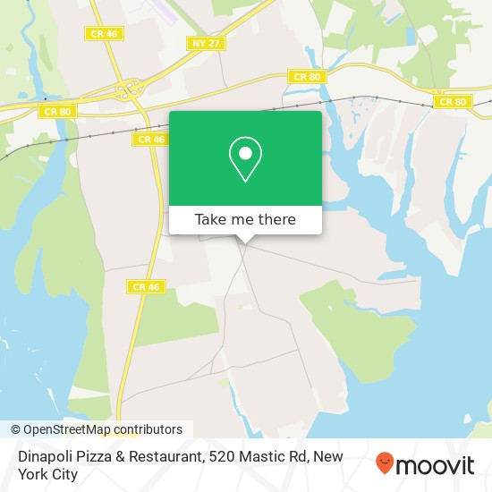 Dinapoli Pizza & Restaurant, 520 Mastic Rd map