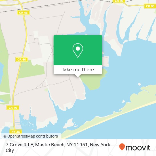 7 Grove Rd E, Mastic Beach, NY 11951 map