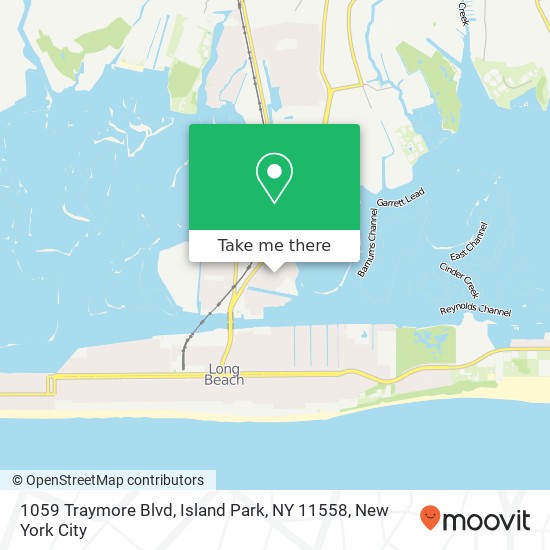 Mapa de 1059 Traymore Blvd, Island Park, NY 11558