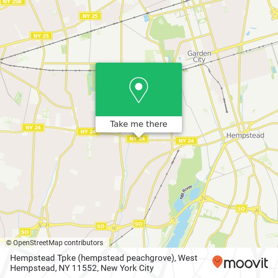 Mapa de Hempstead Tpke (hempstead peachgrove), West Hempstead, NY 11552