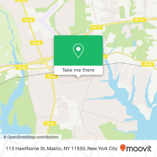 115 Hawthorne St, Mastic, NY 11950 map