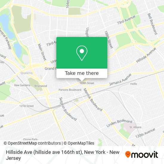 Mapa de Hillside Ave (hillside ave 166th st)