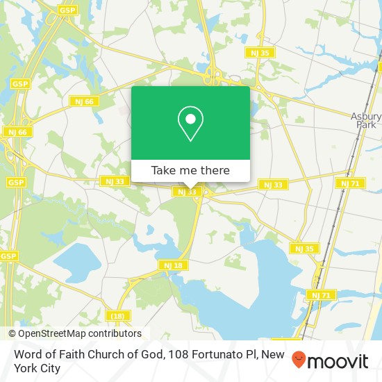 Word of Faith Church of God, 108 Fortunato Pl map