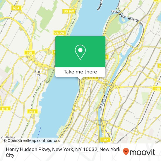 Henry Hudson Pkwy, New York, NY 10032 map