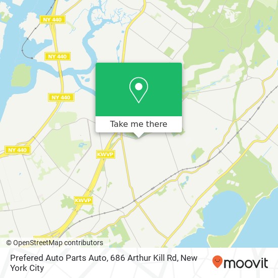 Mapa de Prefered Auto Parts Auto, 686 Arthur Kill Rd