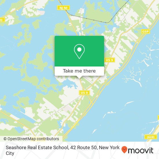 Seashore Real Estate School, 42 Route 50 map