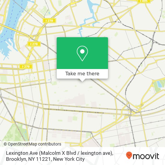 Lexington Ave (Malcolm X Blvd / lexington ave), Brooklyn, NY 11221 map