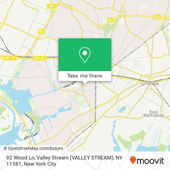 92 Wood Ln, Valley Stream (VALLEY STREAM), NY 11581 map