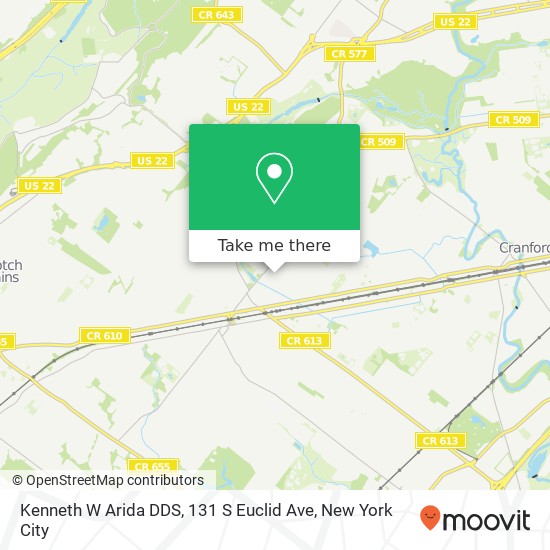 Mapa de Kenneth W Arida DDS, 131 S Euclid Ave